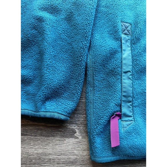 VTG Patagonia Teal Zip-Front Fleece Jacket Size M Made In USA - Picture 5 of 7